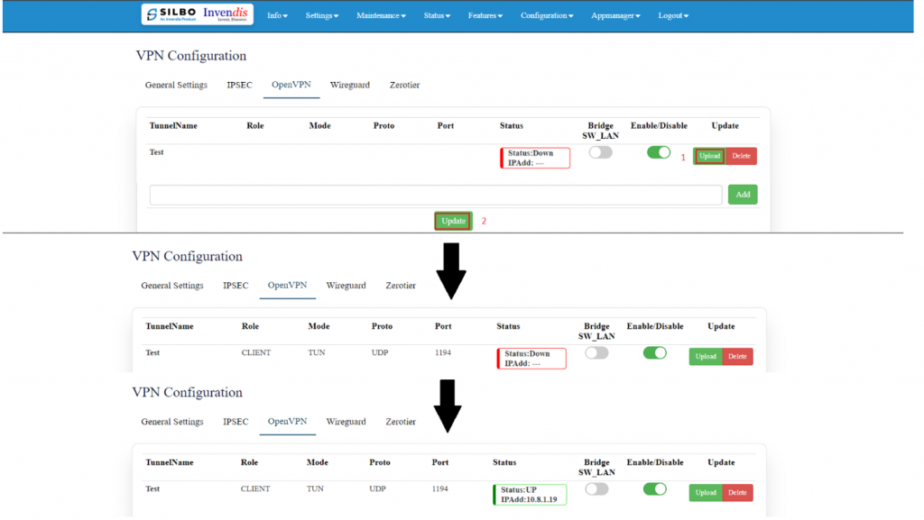 RD44A Open VPN Status