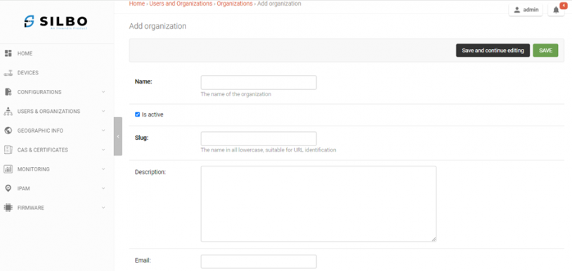 Figure-4.2.1a: Add Organization