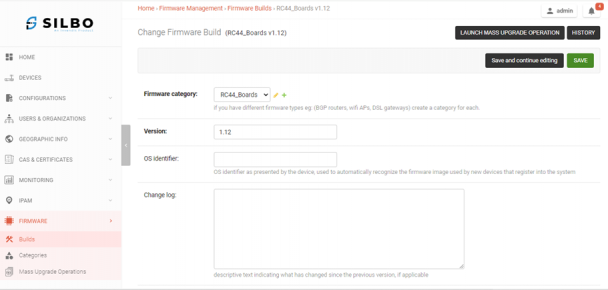 Figure-8.1.2a: Edit Firmware Build Details