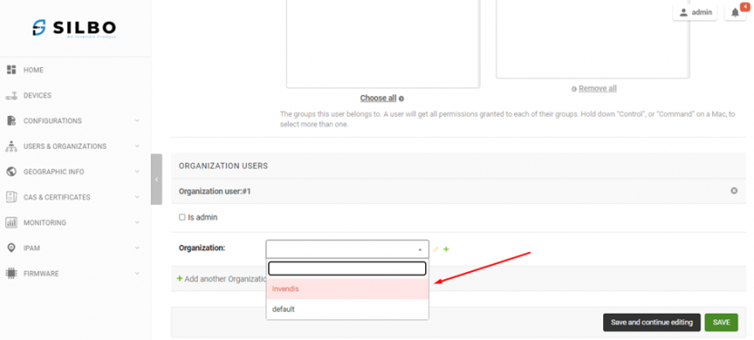 Figure-4.1.1b: Add User Organization